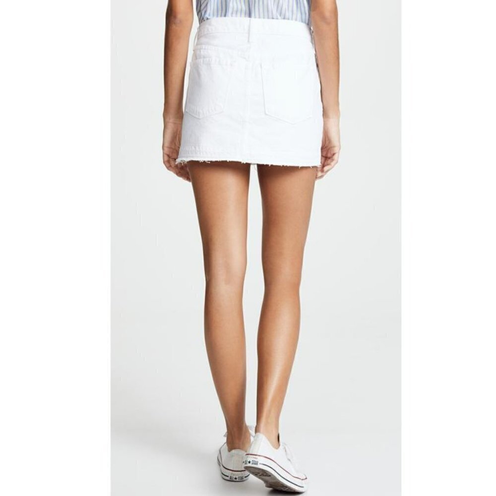 NWT J Brand Bonny Frayed Hem Mid-Rise Denim Jean Mini Skirt - Picture 4 of 8